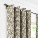 3/4 Inch Adjustable Silver Curtain Rod for Windows & Doors Curtains with Half Round Finials & Brackets Set -By Deco Window
