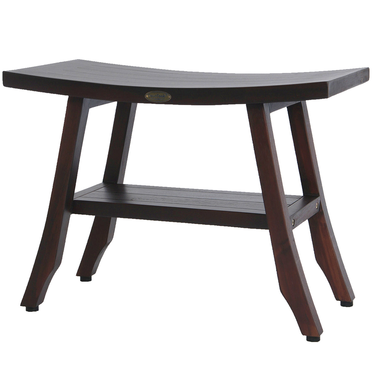 DecoTeak 24", Bench, Shower Stool, Shower Seat, Shower Chair for Inside Shower, Small Bench, Shower Foot Rest, Teak Shower Bench