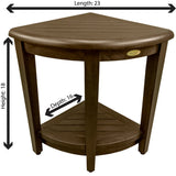 Snazzy Corner, Teak Shower Bench, Shower Stool, Teak Bench Shower, Teak Shower Stool for Inside Shower, Bathroom Bench