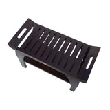 DecoTeak Tranquility 30" Extended Length Teak Shower Bench With Shelf in WoodLand Brown Finish