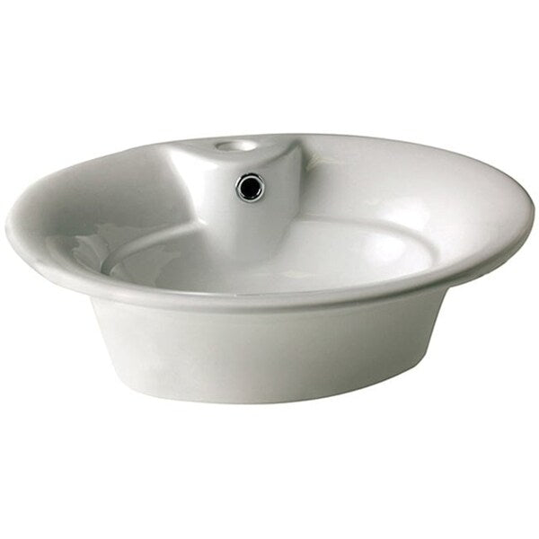 Decolav Vitreous China Vessel with Overflow and Single Hole Faucet Drilling