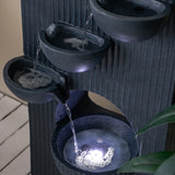 Decorative 4 Tier Minimalist Water Fountain with Light