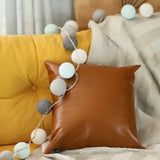 The Curated Nomad Baywood Faux Leather Pillow Cover