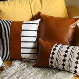 The Curated Nomad Baywood Faux Leather Pillow Cover