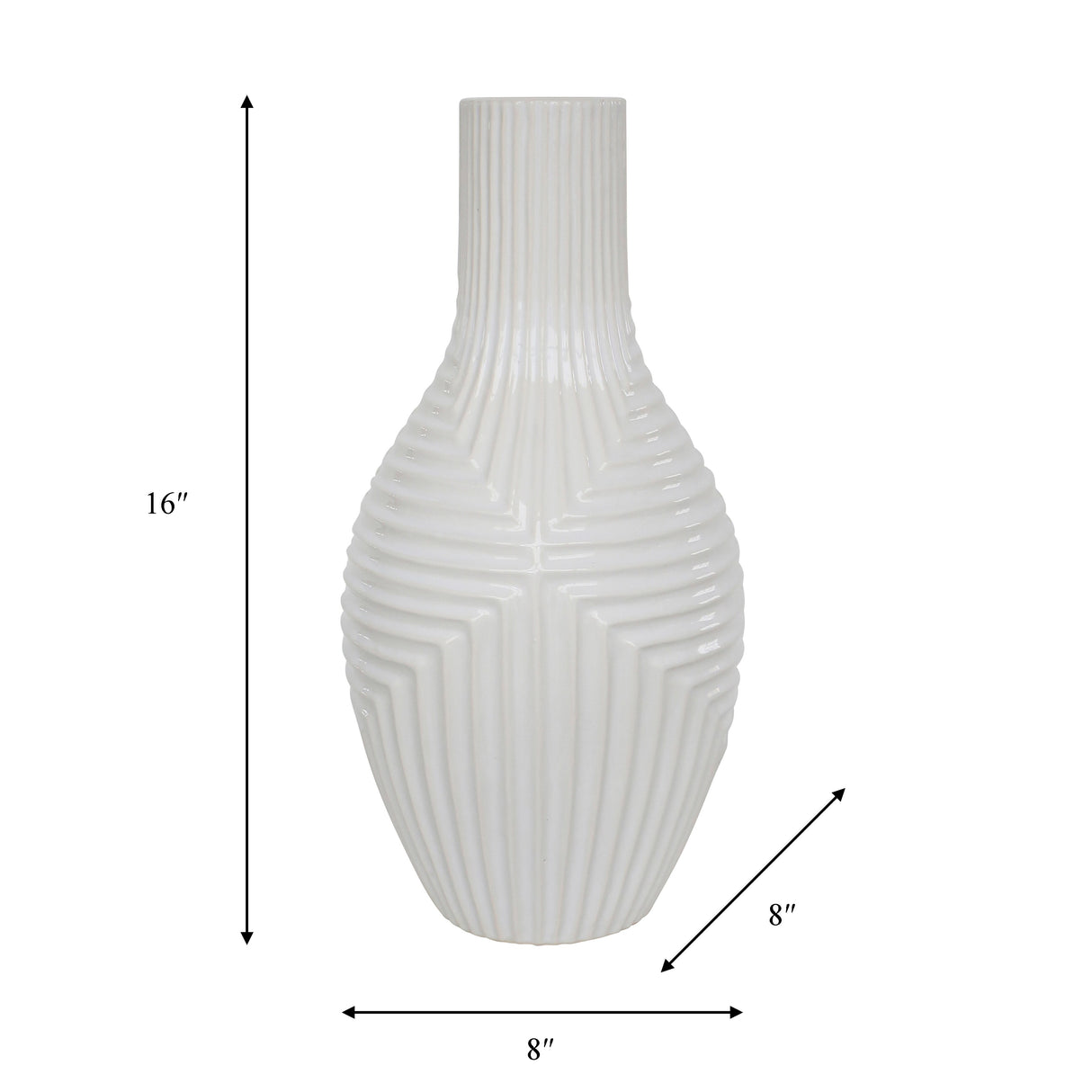 Sagebrook Home Ceramic Vase: Elevate Your Decor with Timeless Elegance, Ideal Centerpiece, Enhance Your Living Space Now