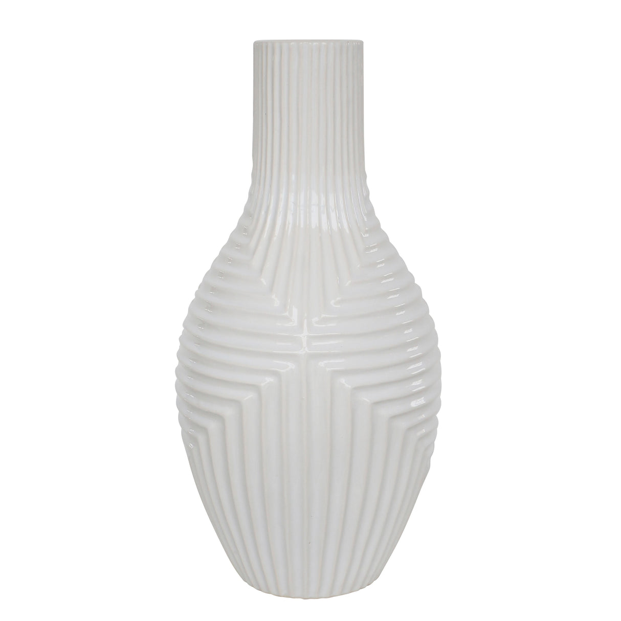 Sagebrook Home Ceramic Vase: Elevate Your Decor with Timeless Elegance, Ideal Centerpiece, Enhance Your Living Space Now