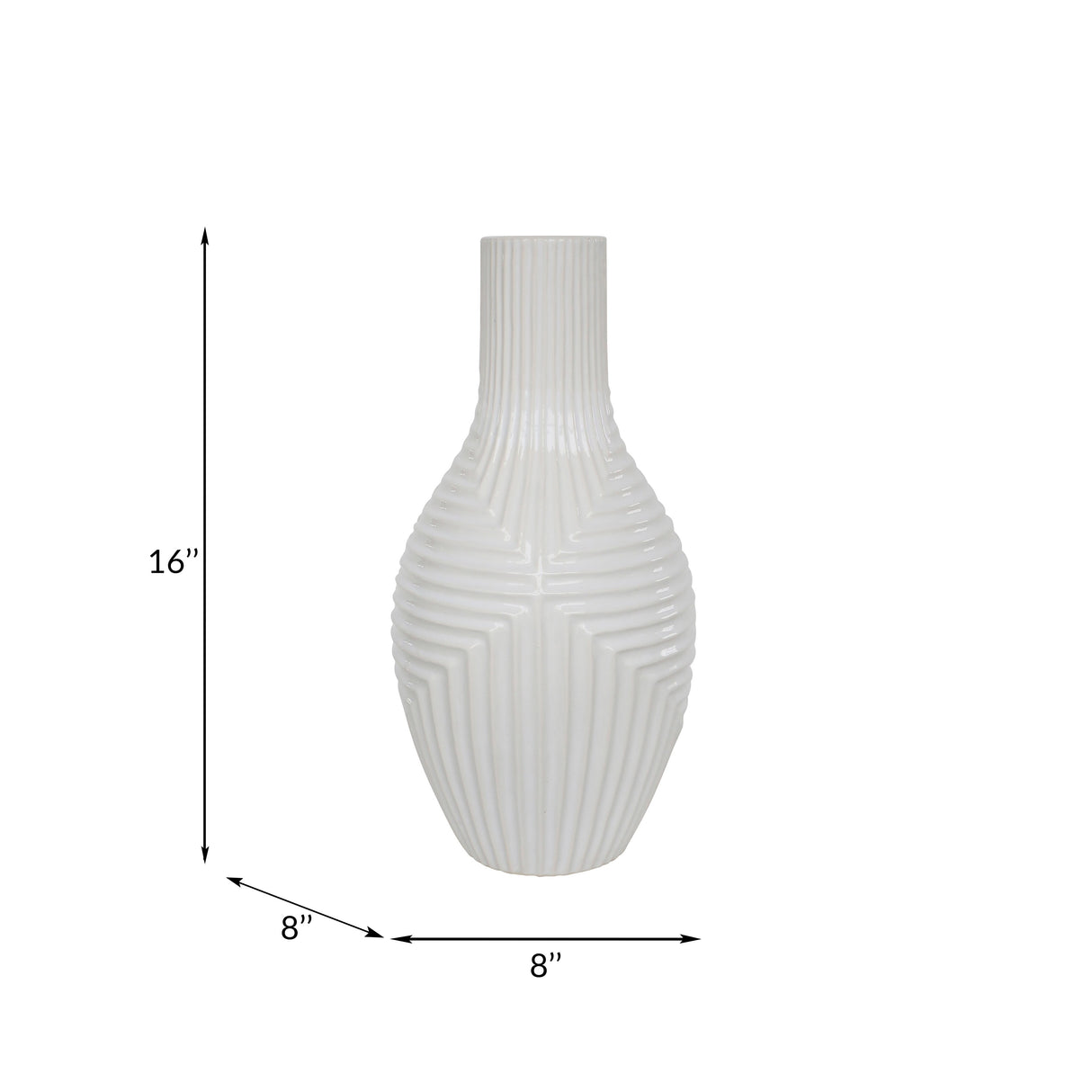Sagebrook Home Ceramic Vase: Elevate Your Decor with Timeless Elegance, Ideal Centerpiece, Enhance Your Living Space Now
