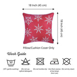 Decorative Christmas Snowflakes Single Throw Pillow Cover Square