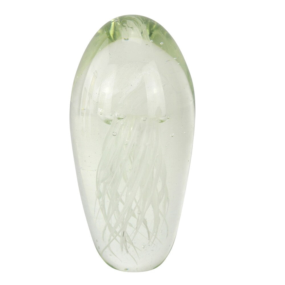 Decorative Crystal Jellyfish Egg with Weaving Tentacle,Green and Clear