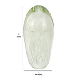Decorative Crystal Jellyfish Egg with Weaving Tentacle,Green and Clear