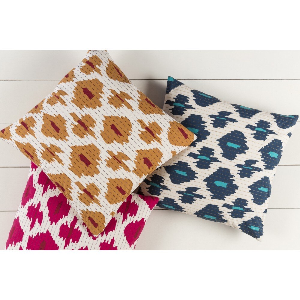 Decorative Denain 18-inch Feather Down or Poly Filled Throw Pillow