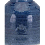 Decorative Dual Finish Ceramic Vase, Small, Blue and White
