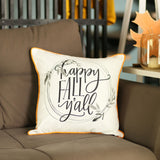 Decorative Fall Thanksgiving Single Throw Pillow Cover Quote Square