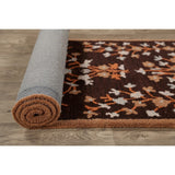 Decorative Floral Brown Oushak Oriental Runner Rug Hand-tufted - 2'7" x 8'1"
