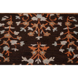 Decorative Floral Brown Oushak Oriental Runner Rug Hand-tufted - 2'7" x 8'1"