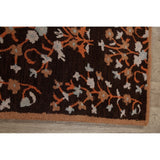Decorative Floral Brown Oushak Oriental Runner Rug Hand-tufted - 2'7" x 8'1"