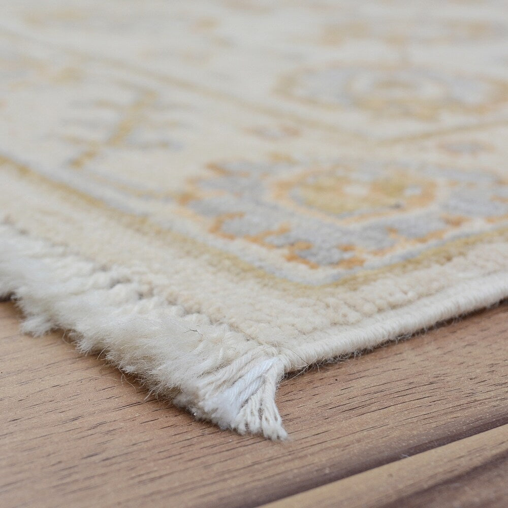 Decorative Floral Oushak Turkish Area Rug Handmade Wool Carpet - 1'11" x 3'3"