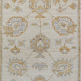 Decorative Floral Oushak Turkish Area Rug Handmade Wool Carpet - 1'11" x 3'3"