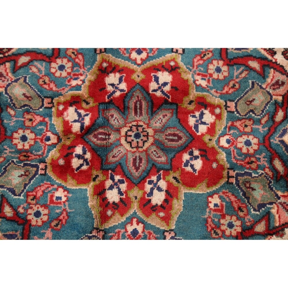 Decorative Geometric Ardebil Persian Area Rug Hand-Knotted Carpet - 3'4" x 5'11"