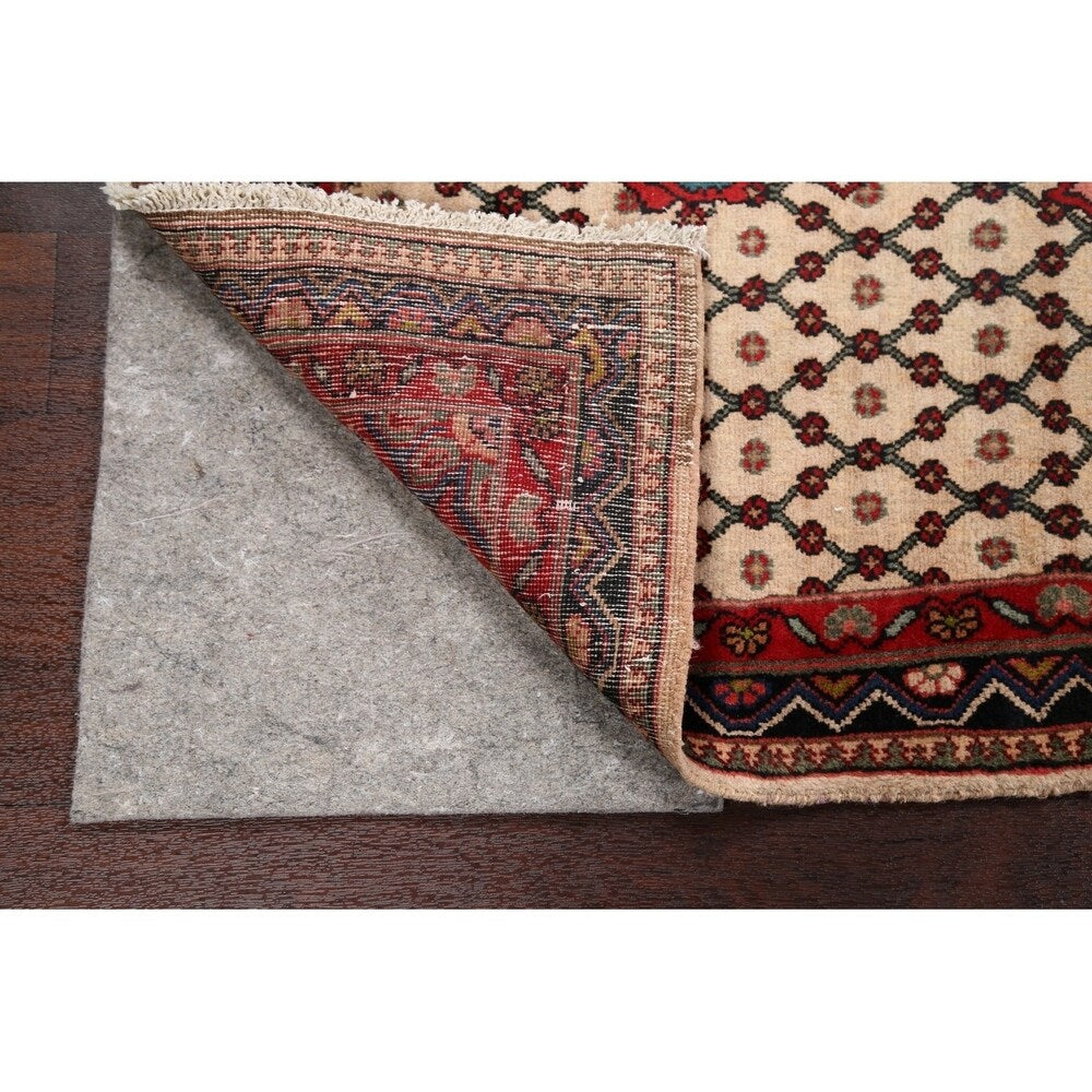 Decorative Geometric Ardebil Persian Area Rug Hand-Knotted Carpet - 3'4" x 5'11"