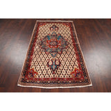 Decorative Geometric Ardebil Persian Area Rug Hand-Knotted Carpet - 3'4" x 5'11"