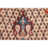 Decorative Geometric Ardebil Persian Area Rug Hand-Knotted Carpet - 3'4" x 5'11"