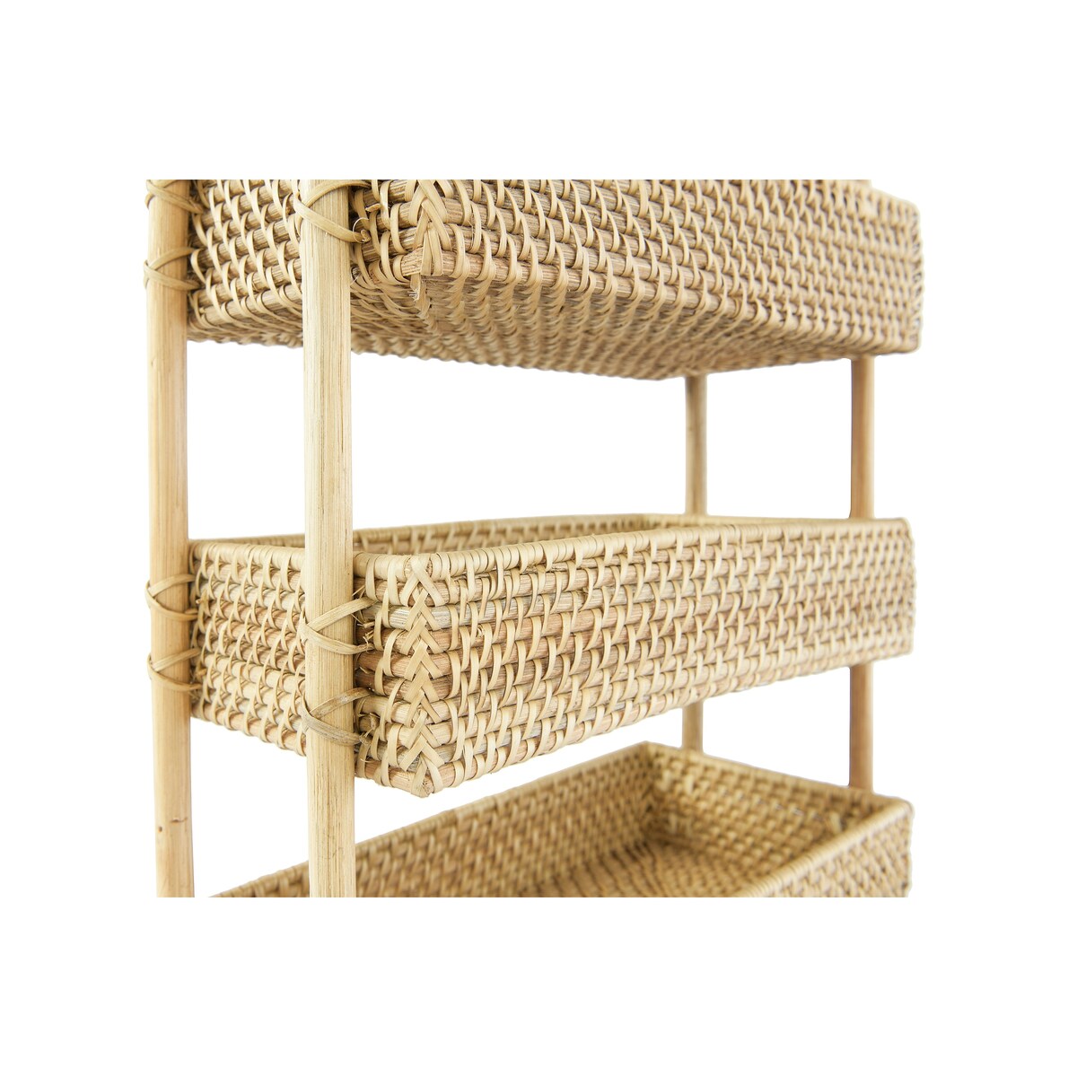 Decorative Handwoven Rattan 3-Tier Storage Tray