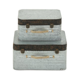 Decorative Metal Boxes (Set of 2)