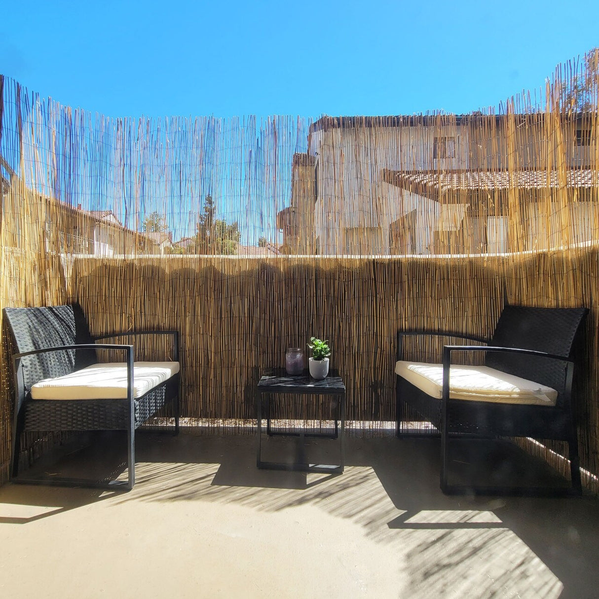 Decorative Reed Fence For Outdoor Garden And Backyard Privacy