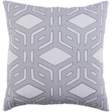 Decorative Stanhope Silver 18-inch Throw Pillow Cover