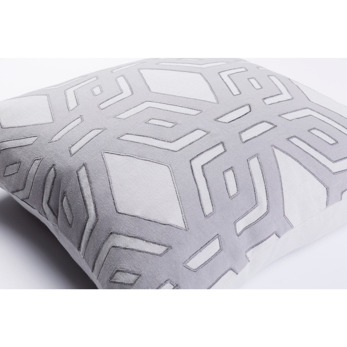 Decorative Stanhope Silver 18-inch Throw Pillow Cover