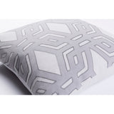 Decorative Stanhope Silver 18-inch Throw Pillow Cover