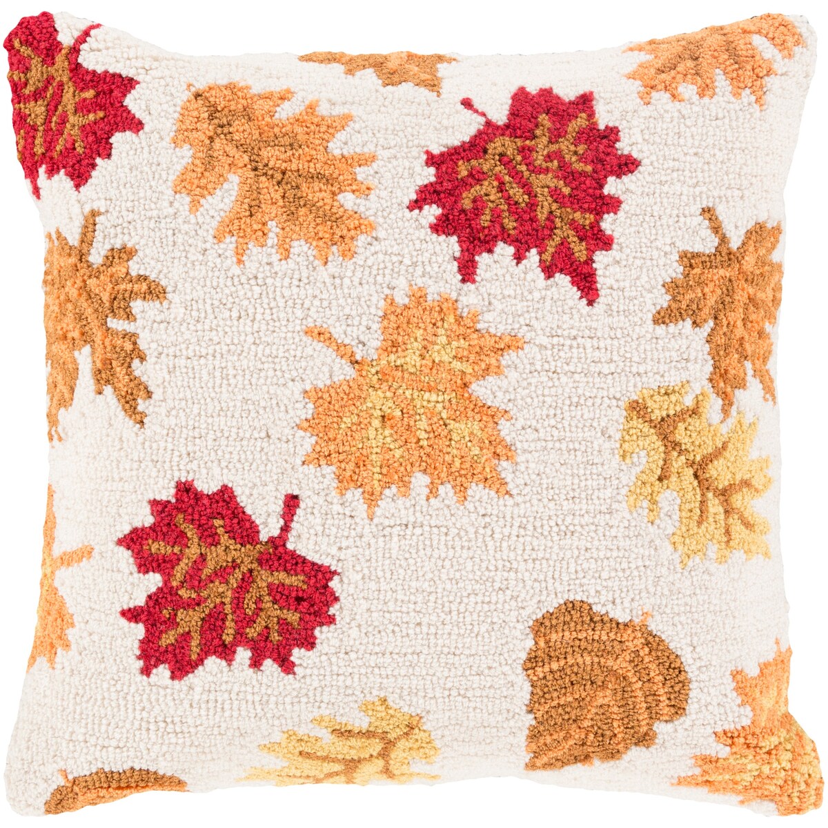 Decorative Taverny Ivory 18 in. Holiday Throw Pillow Cover
