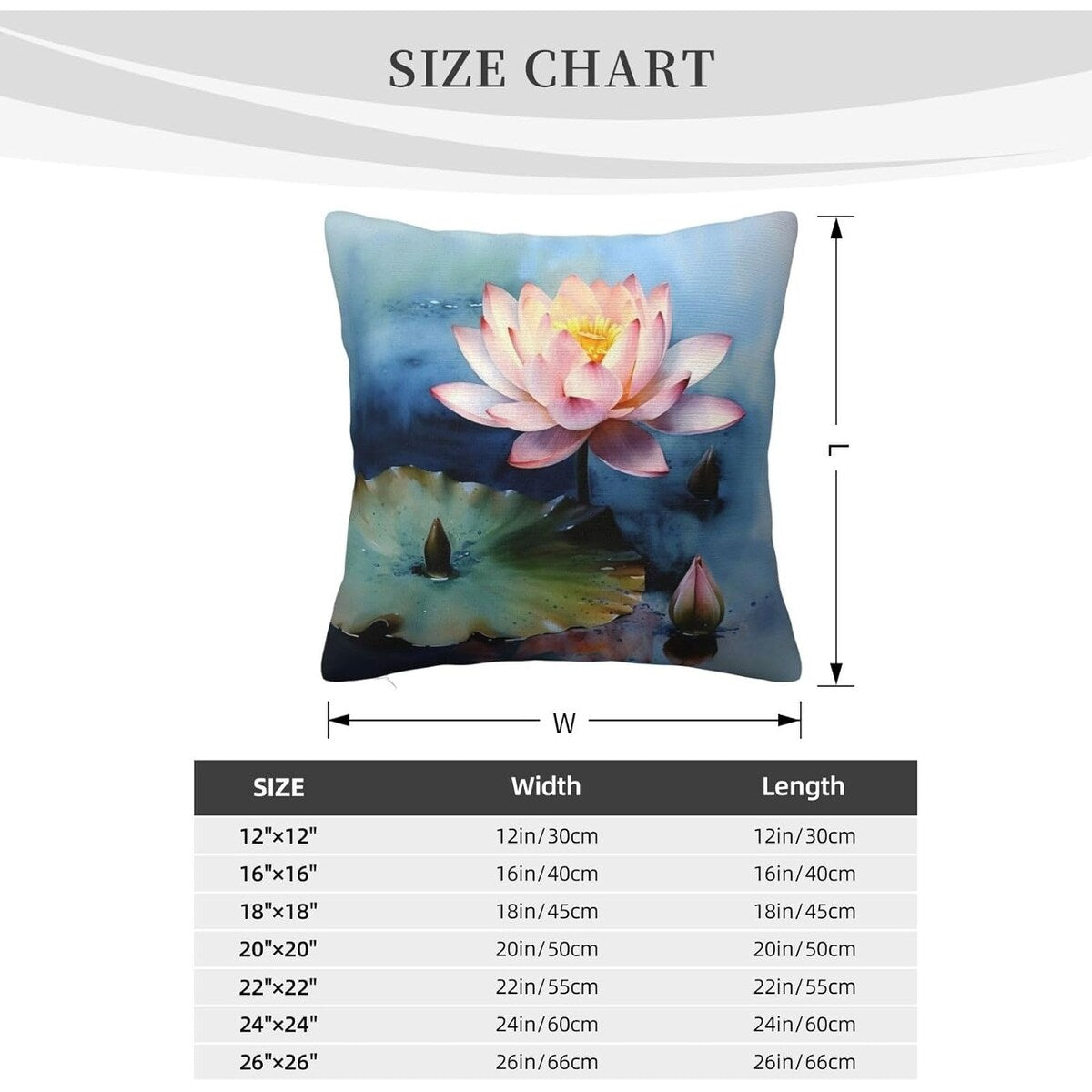 Decorative Throw Pillow CoversSquare Pillow Covers for Sofa Lotus