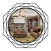 Decorative Wall Mirror Round Mirrors - Black 24 Inches Geometric Circle Mirror Personality Hanging Mirrors
