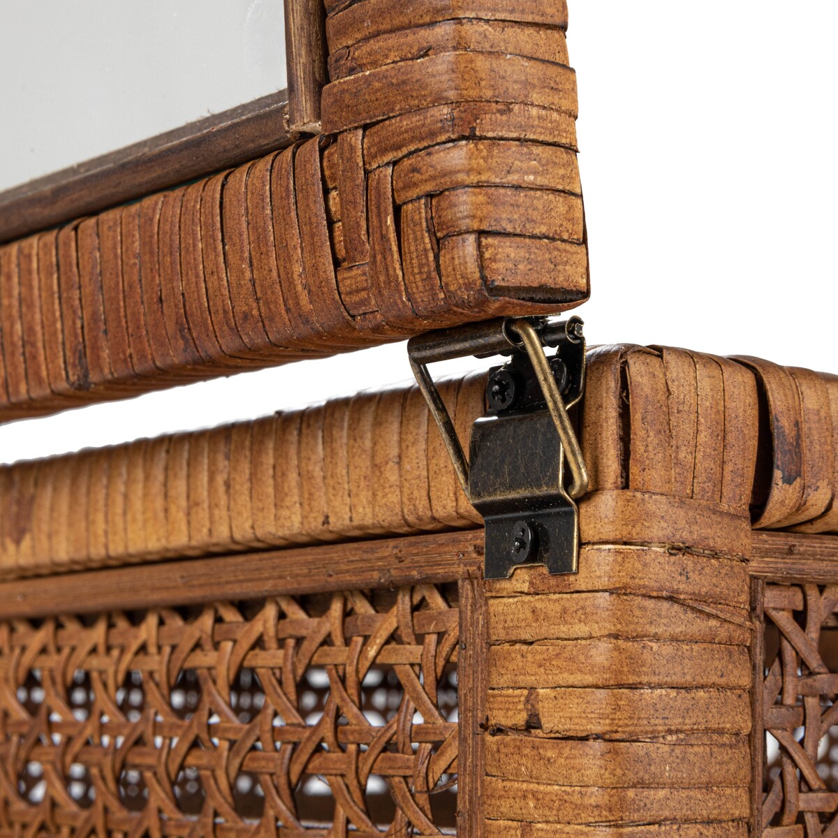 Decorative Woven Rattan and Wood Display Boxes