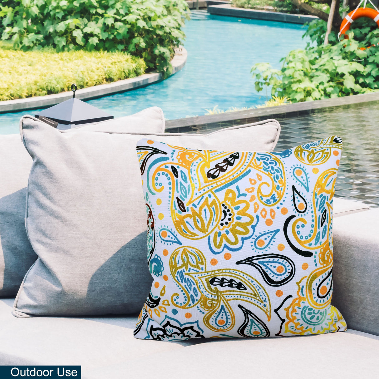 Decorative Indoor Outdoor Waterproof Throw Pillows 18x18 Inches with Inserts for Your Patio Furniture, Chairs, Indoor Décor