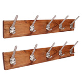 Porch & Den Meeker Hard Wood Utility Wall Mounted Coat Rack