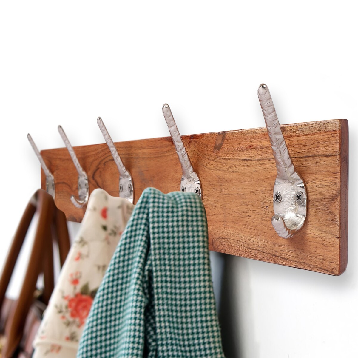 Porch & Den Meeker Hard Wood Utility Wall Mounted Coat Rack
