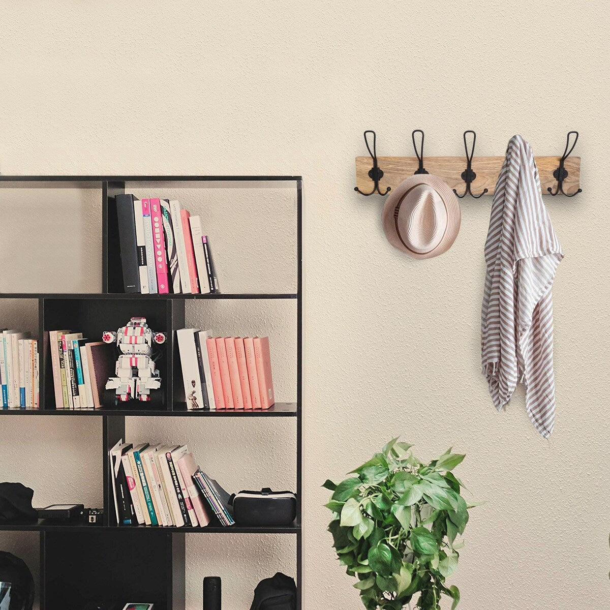 Porch & Den Meeker Hard Wood Utility Wall Mounted Coat Rack