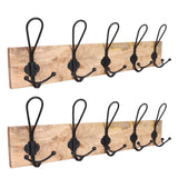 Porch & Den Meeker Hard Wood Utility Wall Mounted Coat Rack
