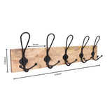 Porch & Den Meeker Hard Wood Utility Wall Mounted Coat Rack
