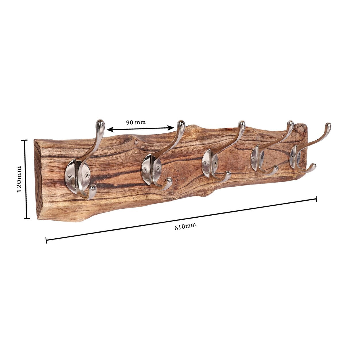 Porch & Den Meeker Hard Wood Utility Wall Mounted Coat Rack