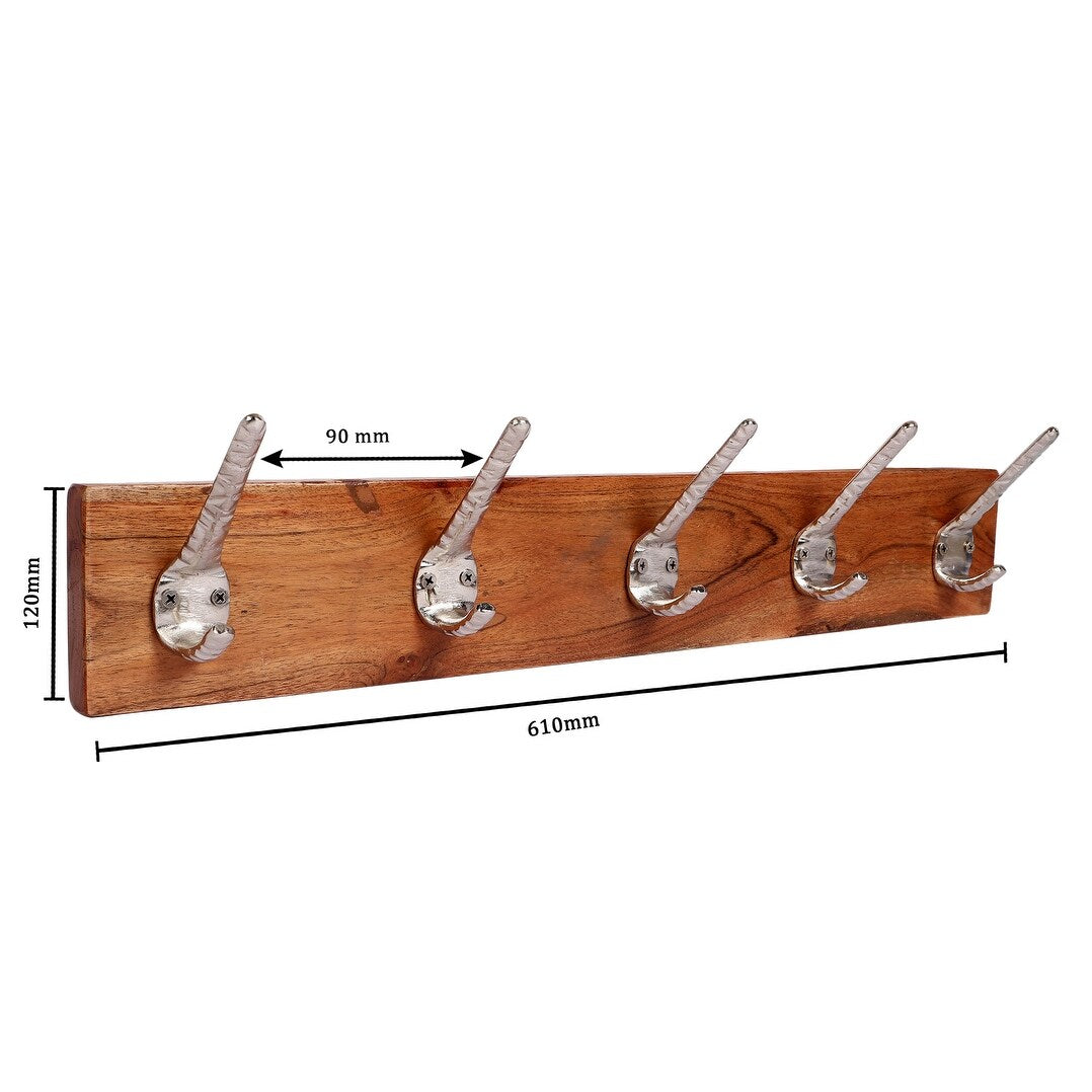 Porch & Den Meeker Hard Wood Utility Wall Mounted Coat Rack