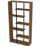 Decorotika Presto 68'' Tall Metal Wood Bookcase with 6-Tier Shelves