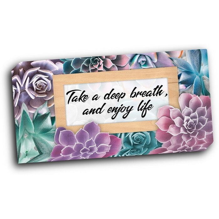 Deep Breaths 1 24x12 Gallery Wrapped Stretched Canvas