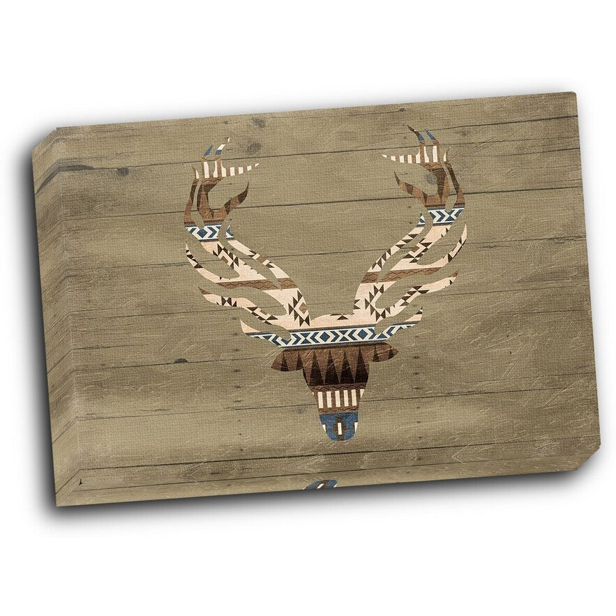 Deer on The Wall Mate 20x16 Gallery Wrapped Stretched Canvas