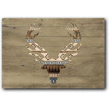 Deer on The Wall Mate 20x16 Gallery Wrapped Stretched Canvas