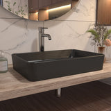 DeerValley Ally 20" x 13" Ceramic Rectangular Vessel Bathroom Sink