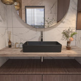 DeerValley Ally 20" x 13" Ceramic Rectangular Vessel Bathroom Sink